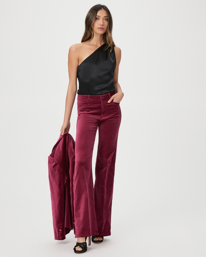 Leenah Trouser - Berry Jam Velvet